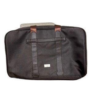 Hugo Boss Parfums Men's Brown Nylon Faux Leather Trim Weekend Bag Travel Classic